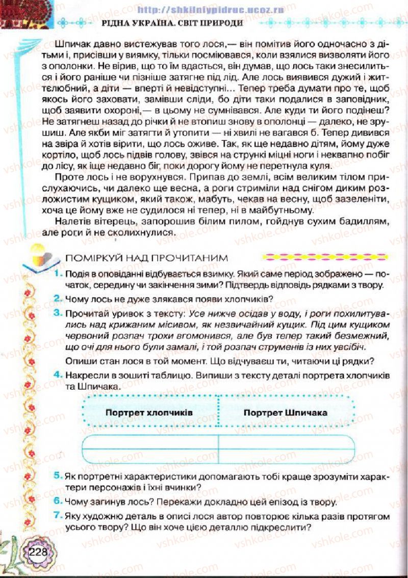 Страница 228 | Підручник Українська література 5 клас Л.Т. Коваленко 2013