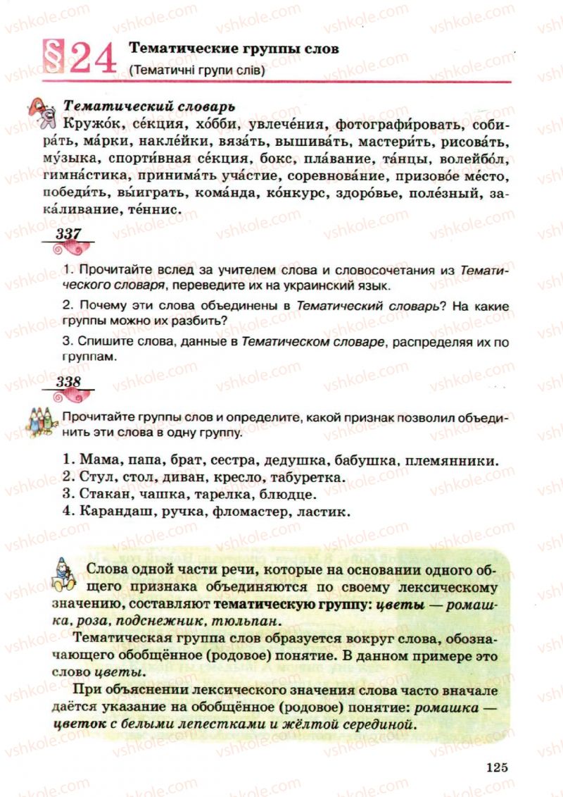 Страница 125 | Підручник Русский язык 5 клас А.Н. Рудяков, Т.Я. Фролова, М.Г. Маркина-Гурджи 2013 Пятый год обучения