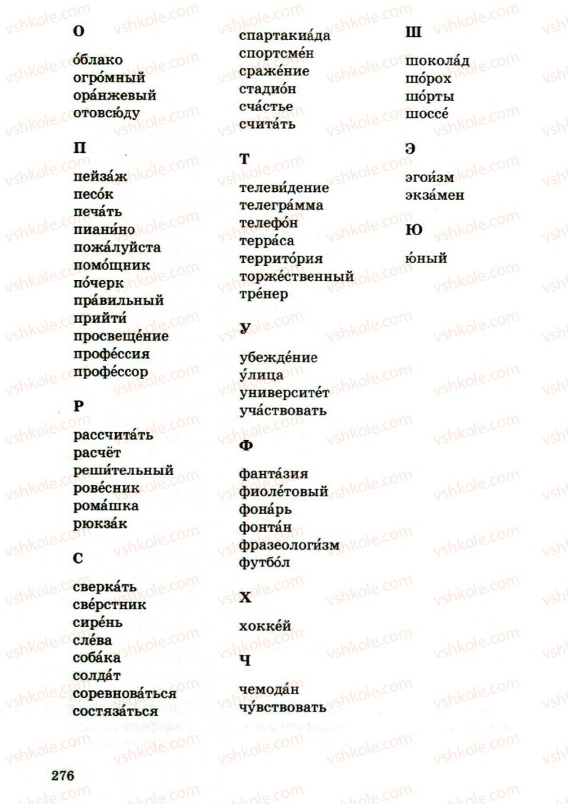 Страница 276 | Підручник Русский язык 5 клас А.Н. Рудяков, Т.Я. Фролова, М.Г. Маркина-Гурджи 2013 Пятый год обучения
