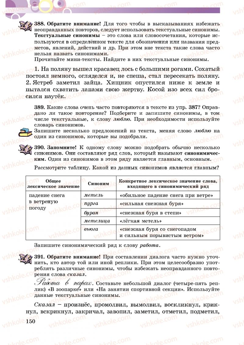 Страница 150 | Підручник Русский язык 5 клас Т.М. Полякова, Е.И. Самонова 2013