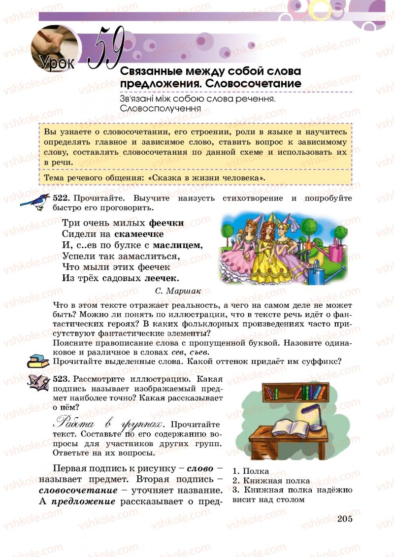 Страница 205 | Підручник Русский язык 5 клас Т.М. Полякова, Е.И. Самонова 2013