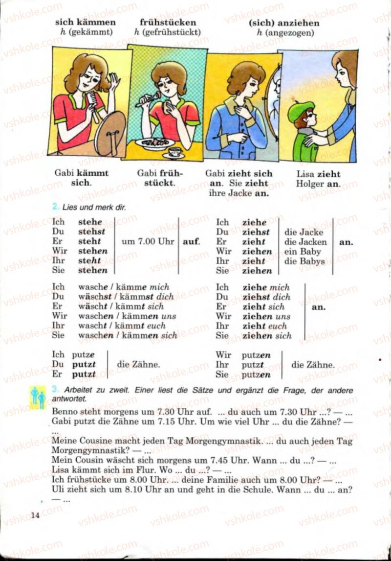 Страница 14 | Підручник Німецька мова 8 клас Н.П. Басай 2008 4 рік навчання