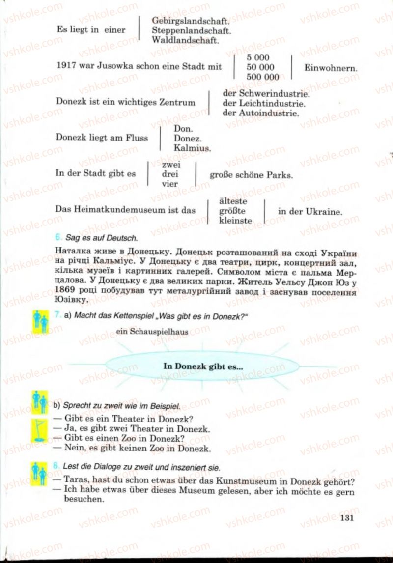 Страница 131 | Підручник Німецька мова 8 клас Н.П. Басай 2008 4 рік навчання