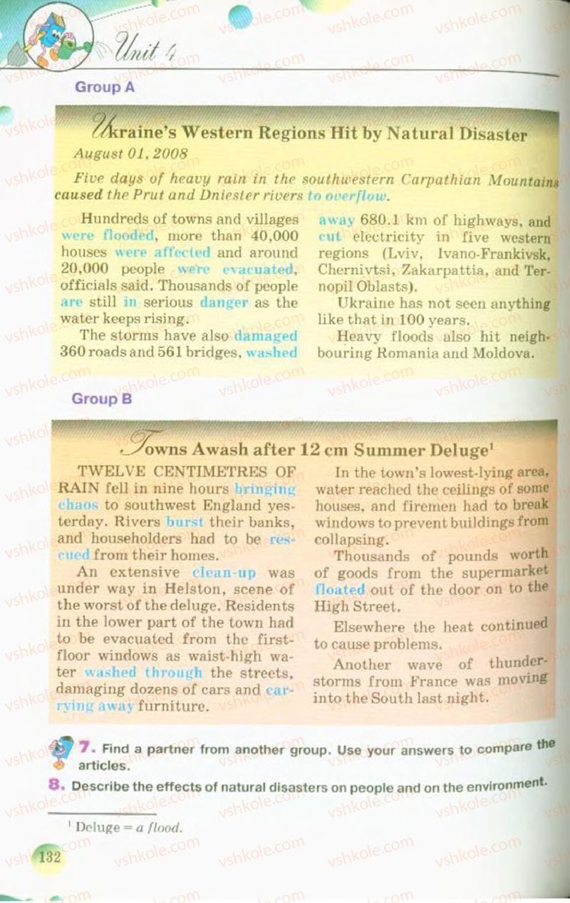 Страница 132 | Підручник Англiйська мова 10 клас А.М. Несвіт 2010 9 рік навчання