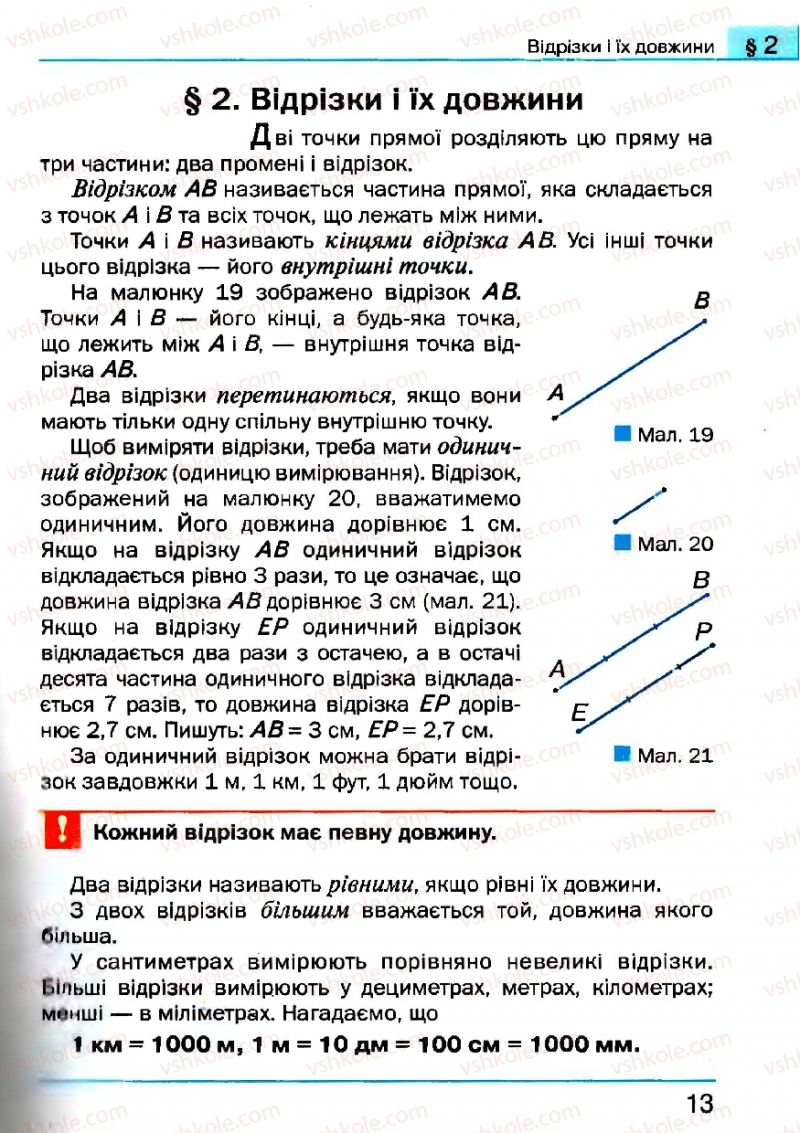 Страница 13 | Підручник Геометрія 7 клас Г.П. Бевз, В.Г. Бевз, Н.Г. Владімірова 2007