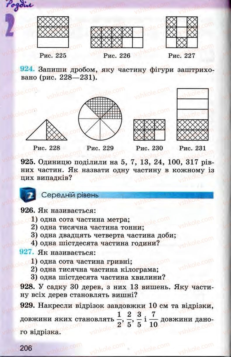 Страница 206 | Підручник Математика 5 клас О.С. Істер 2013