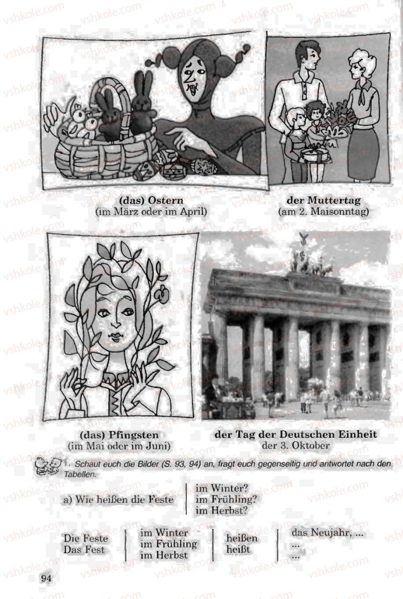 Страница 94 | Підручник Німецька мова 6 клас Н.П. Басай 2006