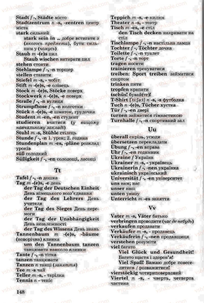 Страница 148 | Підручник Німецька мова 6 клас Н.П. Басай 2006