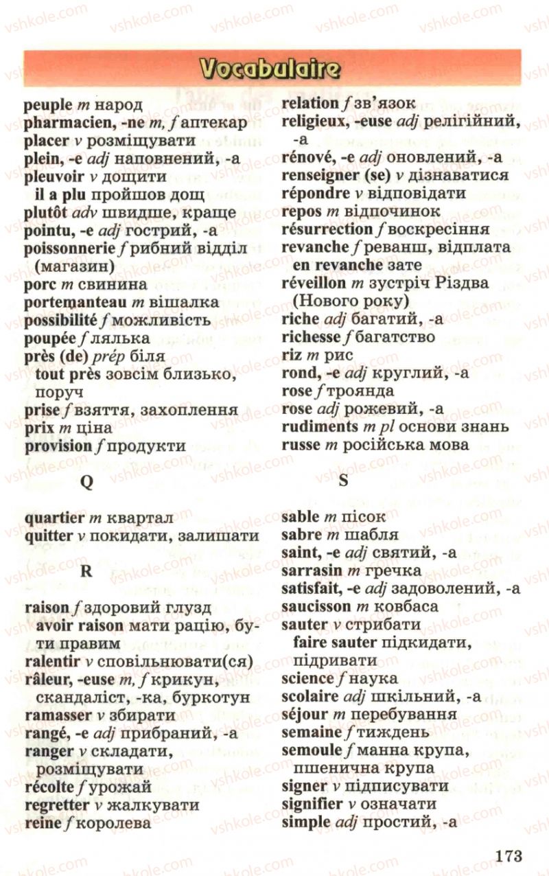 Страница 173 | Підручник Французька мова 6 клас Ю.М. Клименко 2006