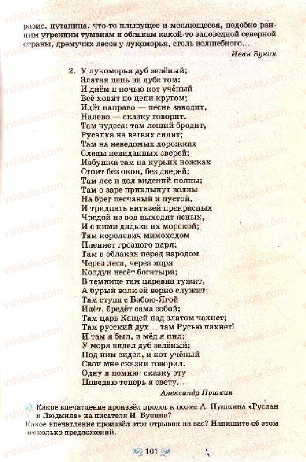 Страница 101 | Підручник Русский язык 7 клас Н.А. Пашковская, Г.А. Михайловская, С.А. Распопова 2009