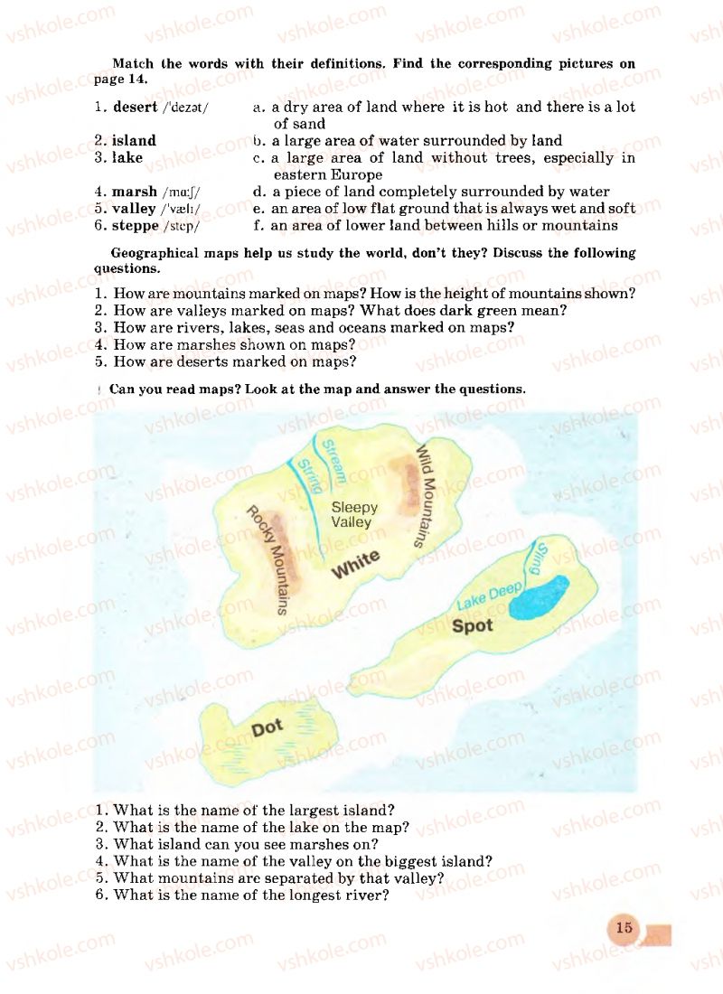 Страница 15 | Підручник Англiйська мова 8 клас Л.В. Биркун 2008