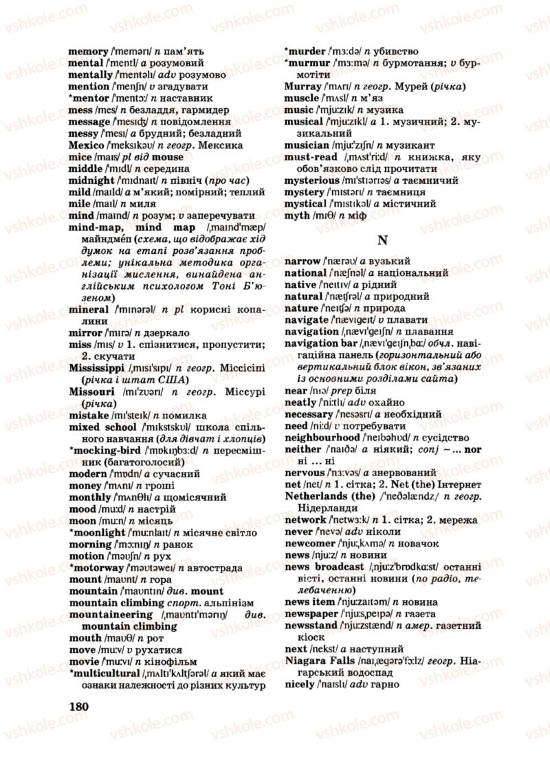 Страница 180 | Підручник Англiйська мова 8 клас Л.В. Биркун 2008