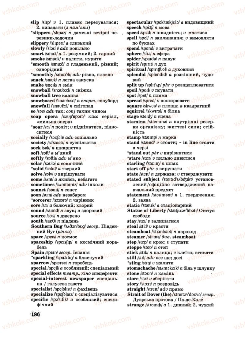 Страница 186 | Підручник Англiйська мова 8 клас Л.В. Биркун 2008