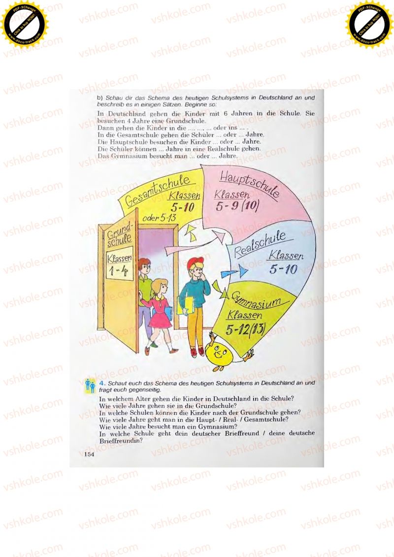 Страница 154 | Підручник Німецька мова 7 клас Н.П. Басай 2011