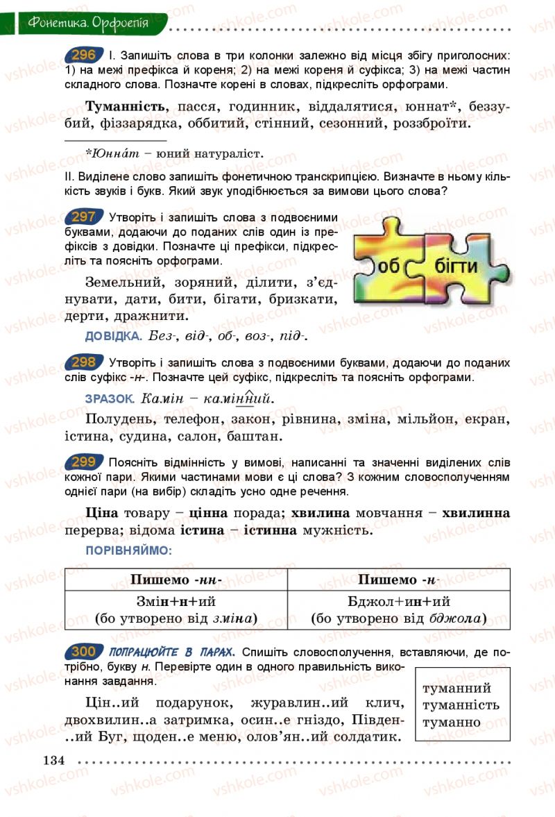 Страница 134 | Підручник Українська мова 5 клас О.В. Заболотний 2013