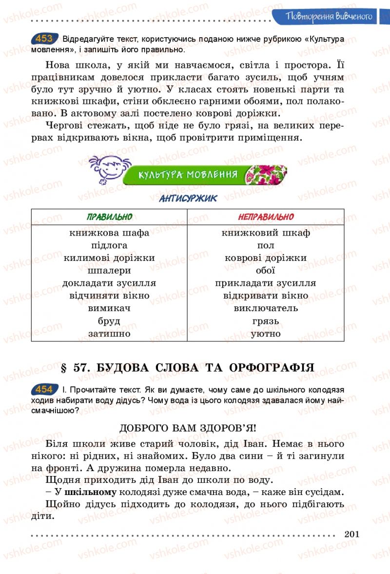 Страница 201 | Підручник Українська мова 5 клас О.В. Заболотний 2013