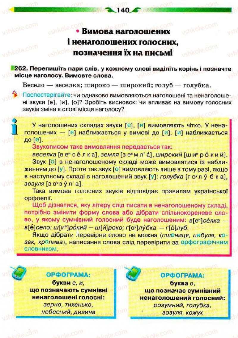 Страница 140 | Підручник Українська мова 5 клас О.П. Глазова 2013