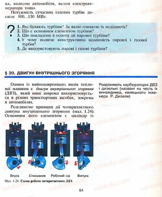 Страница 64 | Підручник Фізика 8 клас Є.В. Коршак, О.І. Ляшенко, В.Ф. Савченко 2003