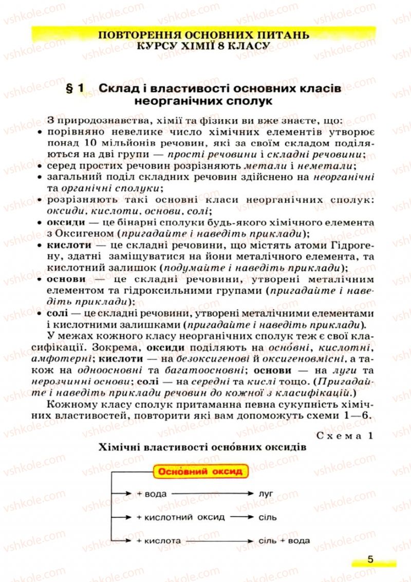 Страница 5 | Підручник Хімія 9 клас О.Г. Ярошенко 2009