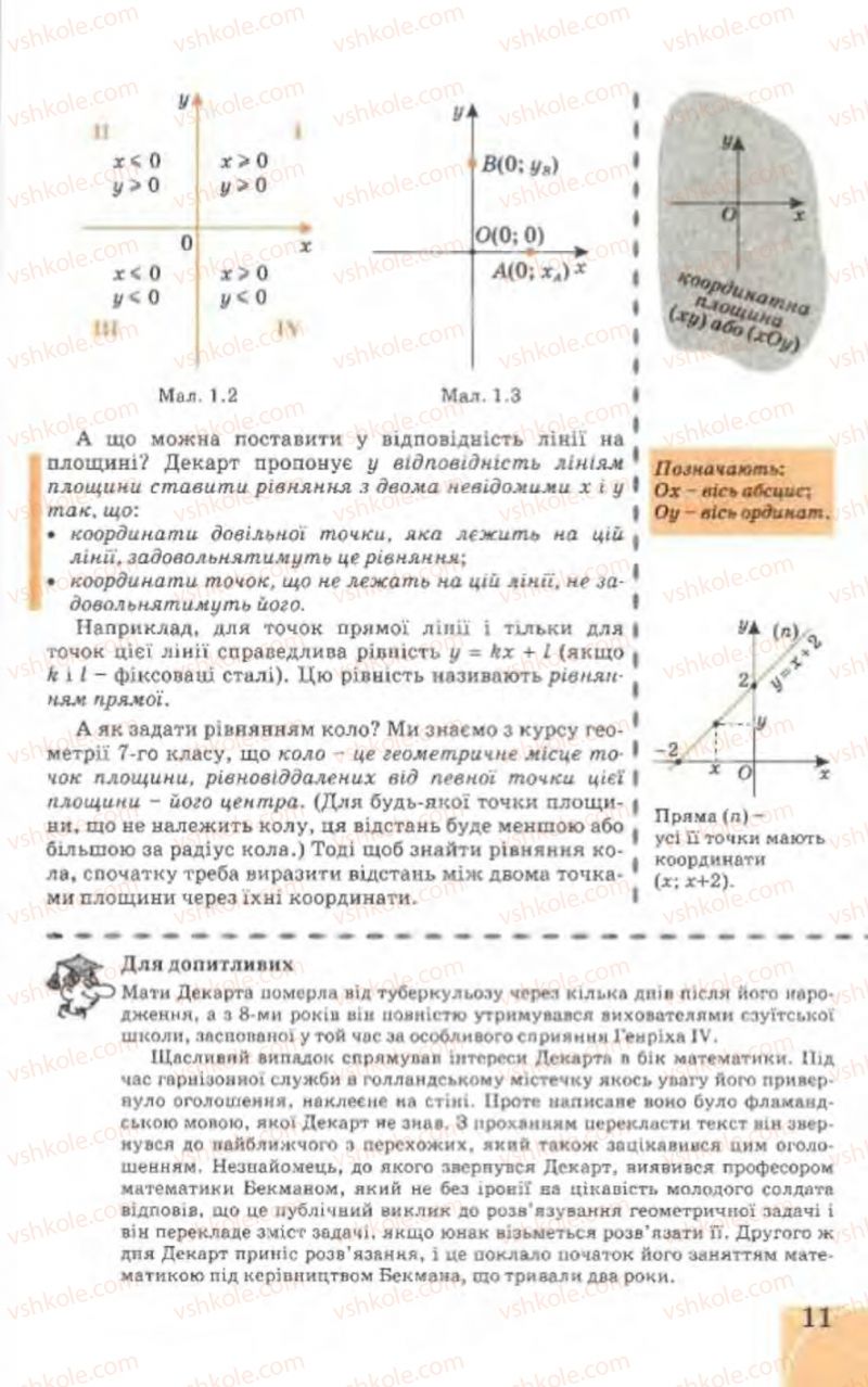 Страница 11 | Підручник Геометрія 9 клас Г.В. Апостолова 2009
