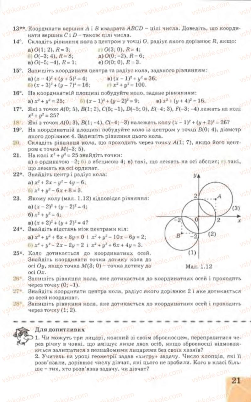 Страница 21 | Підручник Геометрія 9 клас Г.В. Апостолова 2009