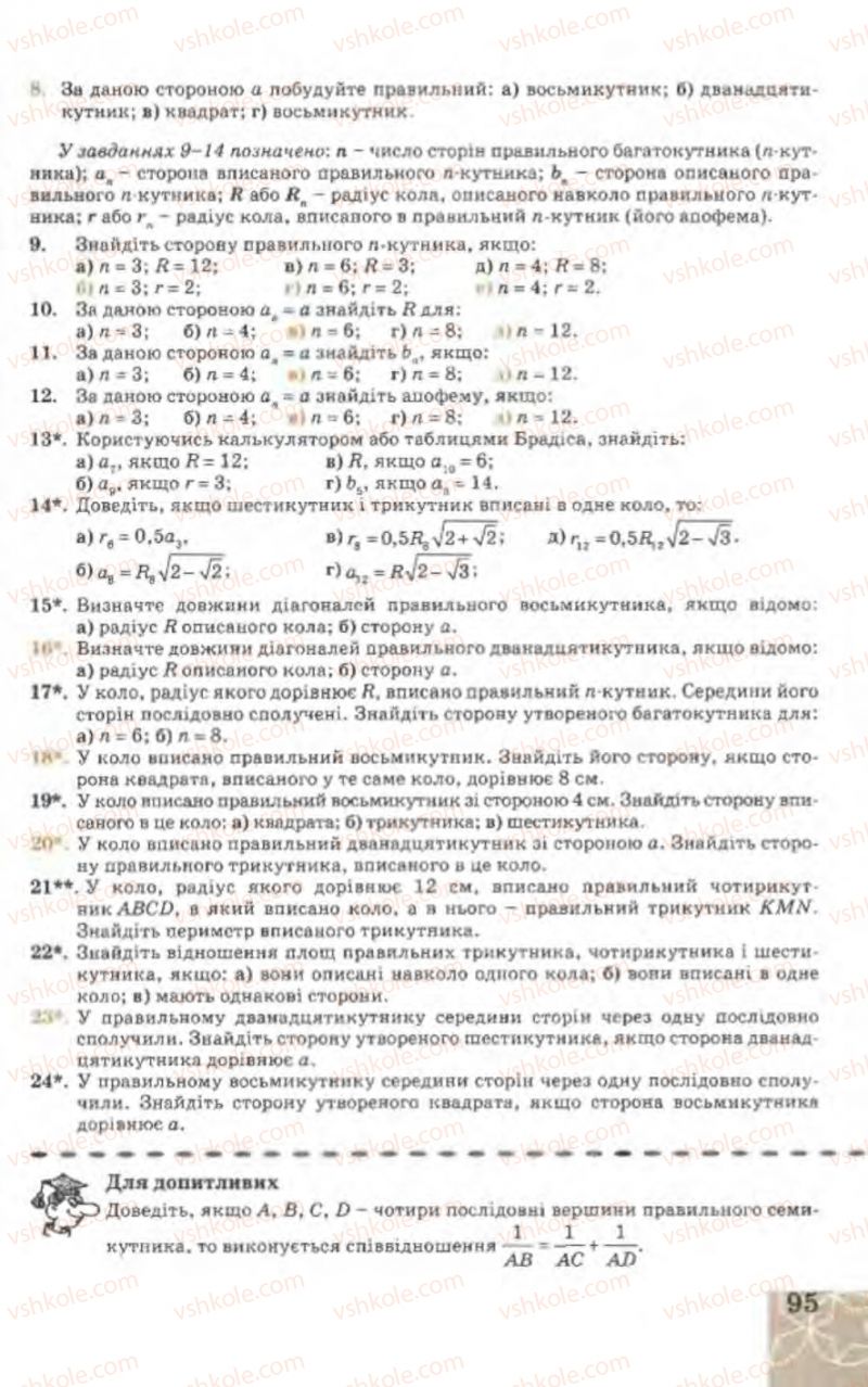 Страница 95 | Підручник Геометрія 9 клас Г.В. Апостолова 2009