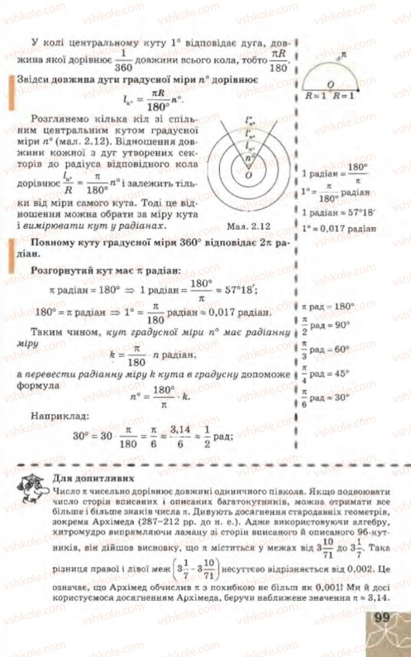 Страница 99 | Підручник Геометрія 9 клас Г.В. Апостолова 2009