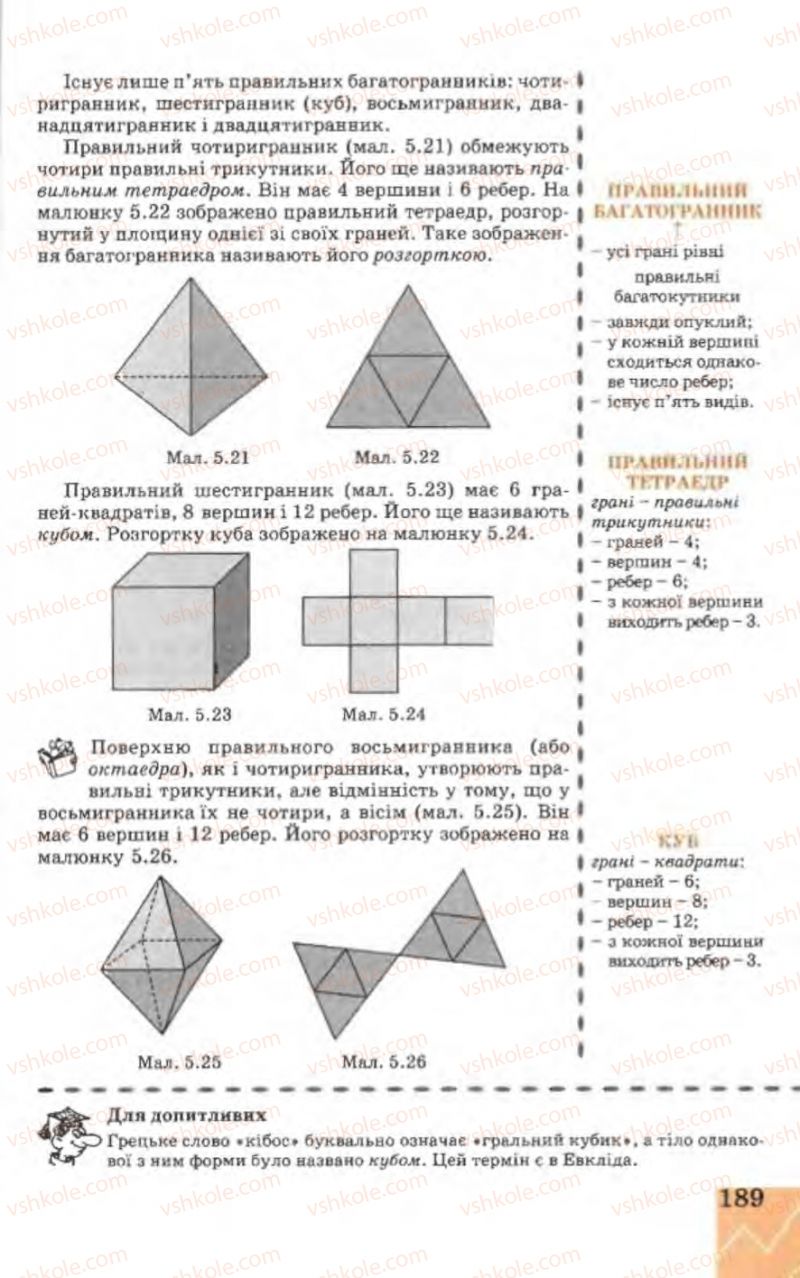 Страница 189 | Підручник Геометрія 9 клас Г.В. Апостолова 2009