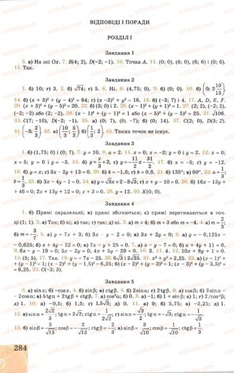 Страница 284 | Підручник Геометрія 9 клас Г.В. Апостолова 2009