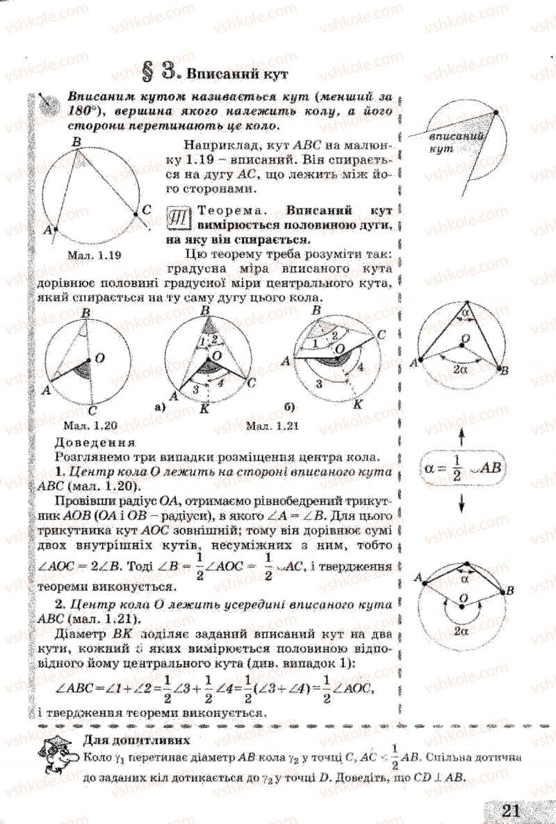 Страница 21 | Підручник Геометрія 8 клас Г.В. Апостолова 2008