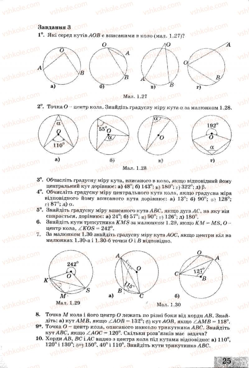 Страница 25 | Підручник Геометрія 8 клас Г.В. Апостолова 2008