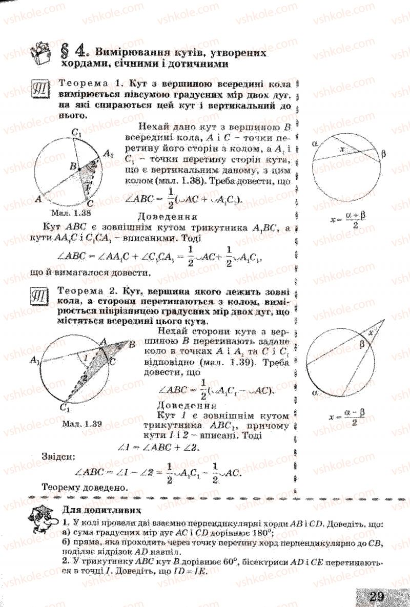 Страница 29 | Підручник Геометрія 8 клас Г.В. Апостолова 2008