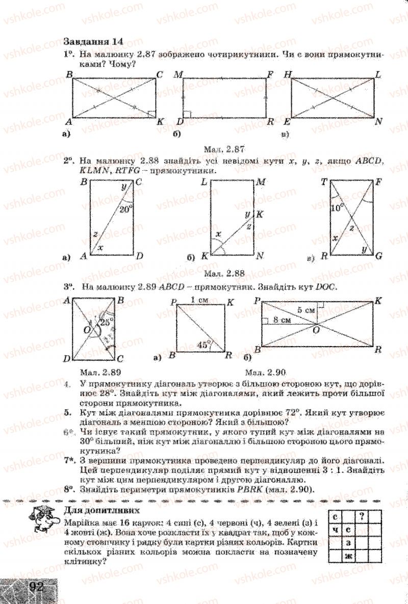 Страница 92 | Підручник Геометрія 8 клас Г.В. Апостолова 2008