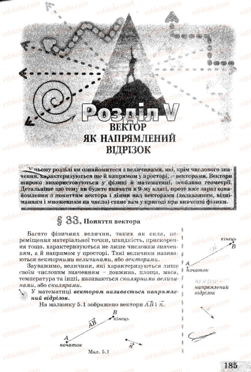 Страница 185 | Підручник Геометрія 8 клас Г.В. Апостолова 2008
