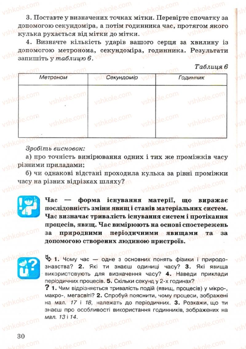 Страница 30 | Підручник Фізика 7 клас В.Р Ільченко, С.Г. Куликовський, О.Г. Ільченко 2007