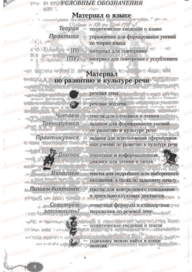 Страница 4 | Підручник Русский язык 6 клас Н.Ф. Баландина, К.В. Дегтярёва, С.А. Лебеденко 2010