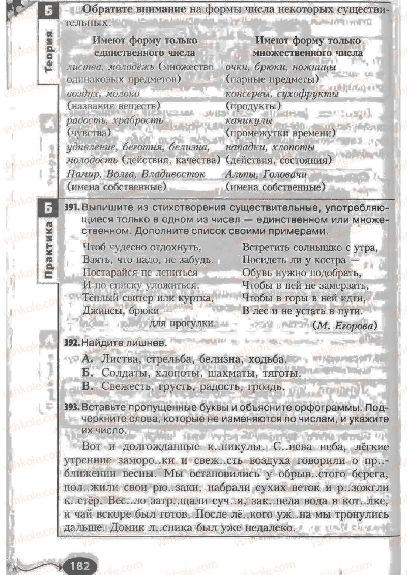 Страница 182 | Підручник Русский язык 6 клас Н.Ф. Баландина, К.В. Дегтярёва, С.А. Лебеденко 2010
