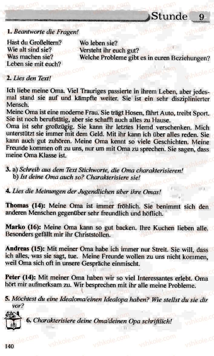Страница 140 | Підручник Німецька мова 10 клас Н.П. Басай 2006