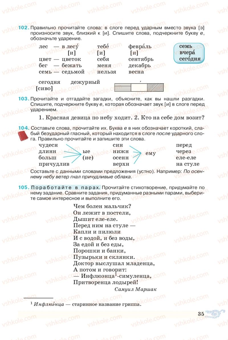 Страница 35 | Підручник Русский язык 5 клас В.А. Корсаков 2013