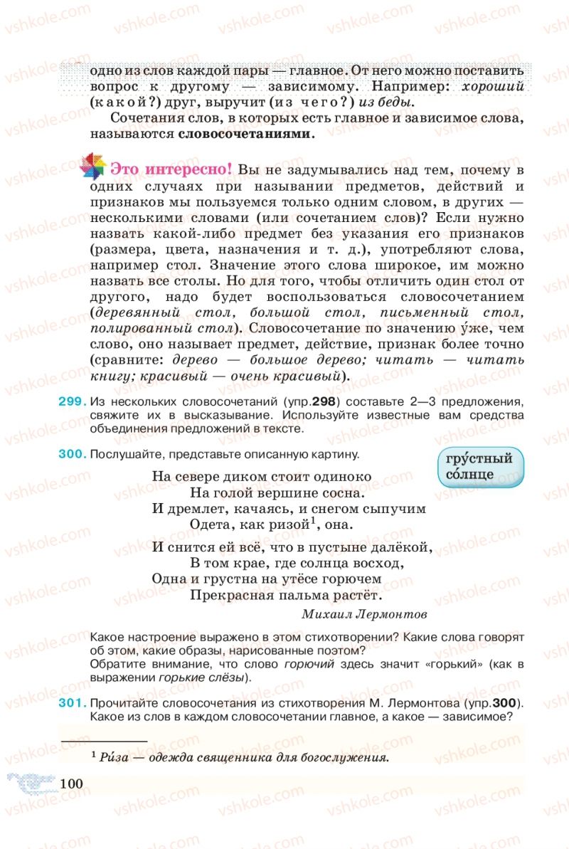 Страница 100 | Підручник Русский язык 5 клас В.А. Корсаков 2013