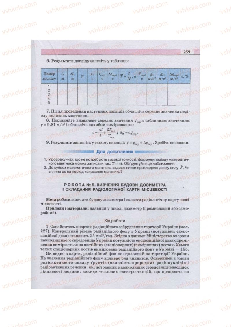 Страница 259 | Підручник Фізика 11 клас  В.Д. Сиротюк, В.І. Баштовий 2011