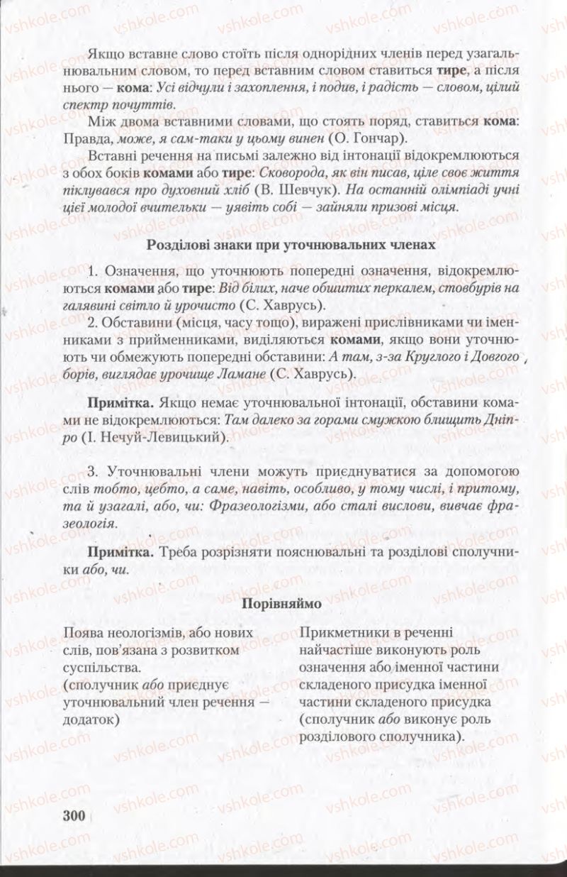 Страница 300 | Підручник Українська мова 11 клас С.Я. Єрмоленко, В.Т. Сичова 2011