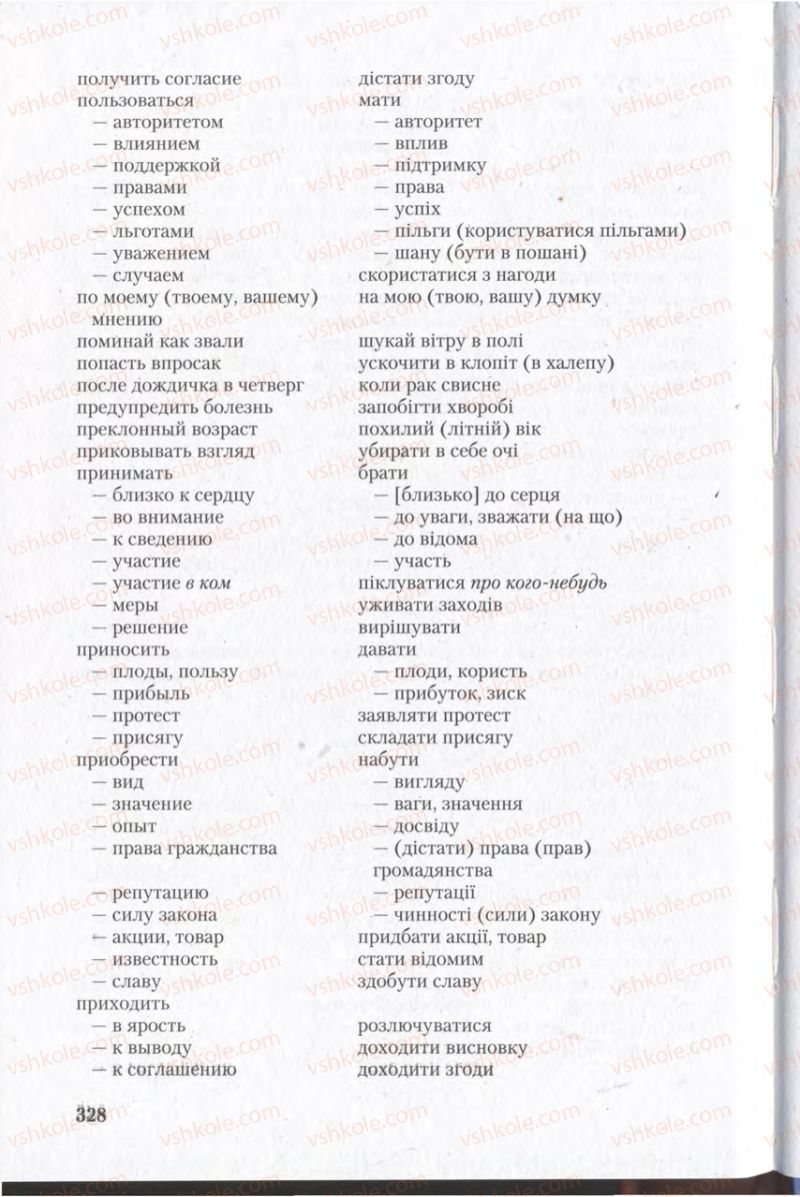 Страница 328 | Підручник Українська мова 11 клас С.Я. Єрмоленко, В.Т. Сичова 2011