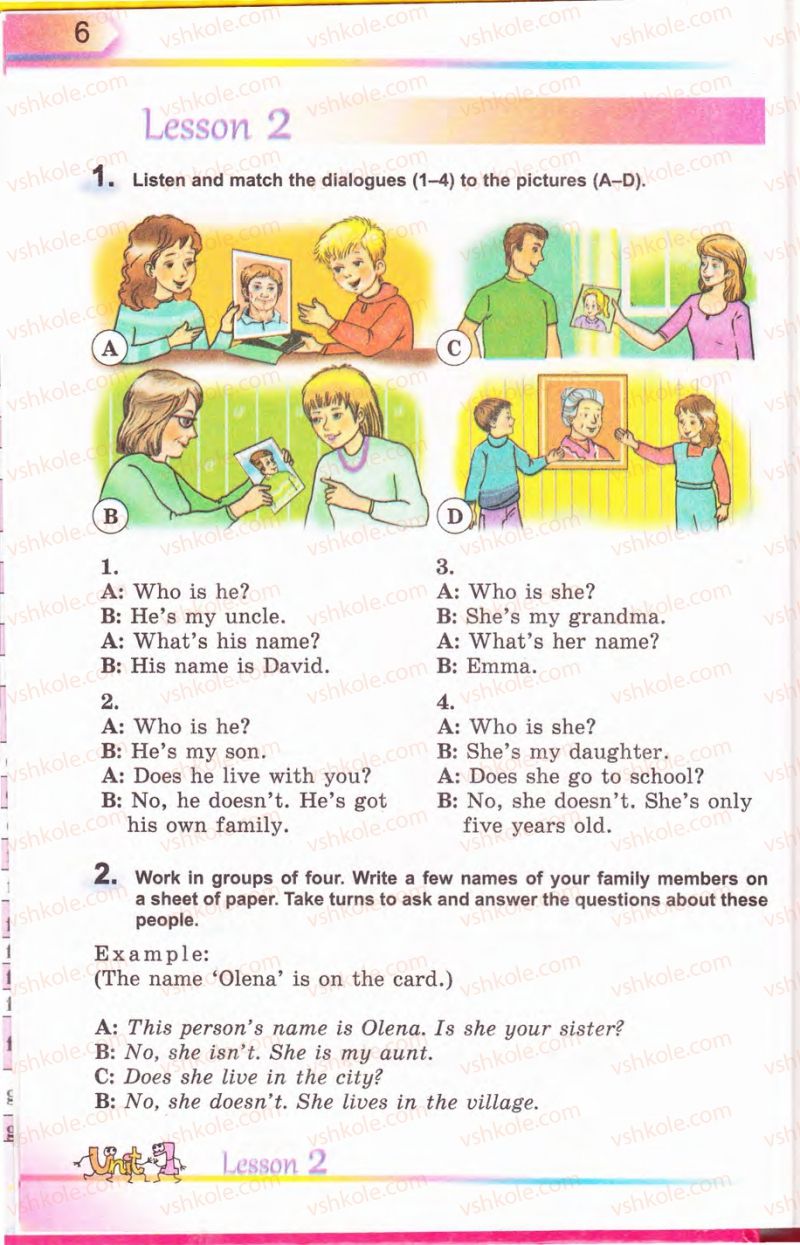 Страница 6 | Підручник Англiйська мова 5 клас А.М. Несвіт 2013