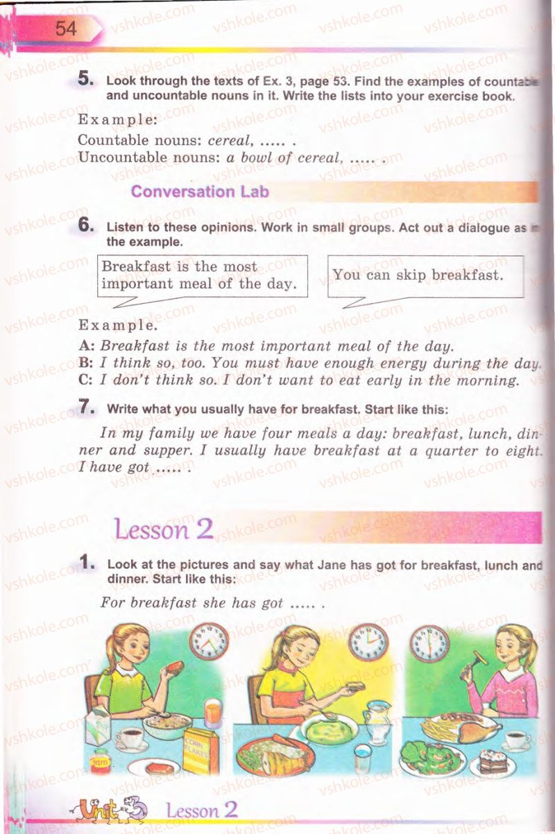 Страница 54 | Підручник Англiйська мова 5 клас А.М. Несвіт 2013