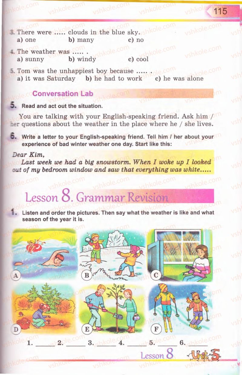 Страница 115 | Підручник Англiйська мова 5 клас А.М. Несвіт 2013
