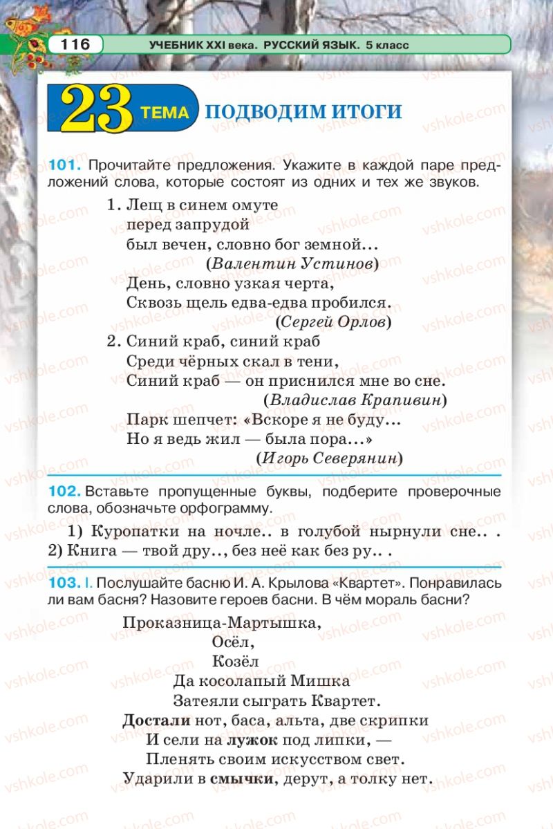 Страница 116 | Підручник Русский язык 5 клас Л.В. Давидюк 2013