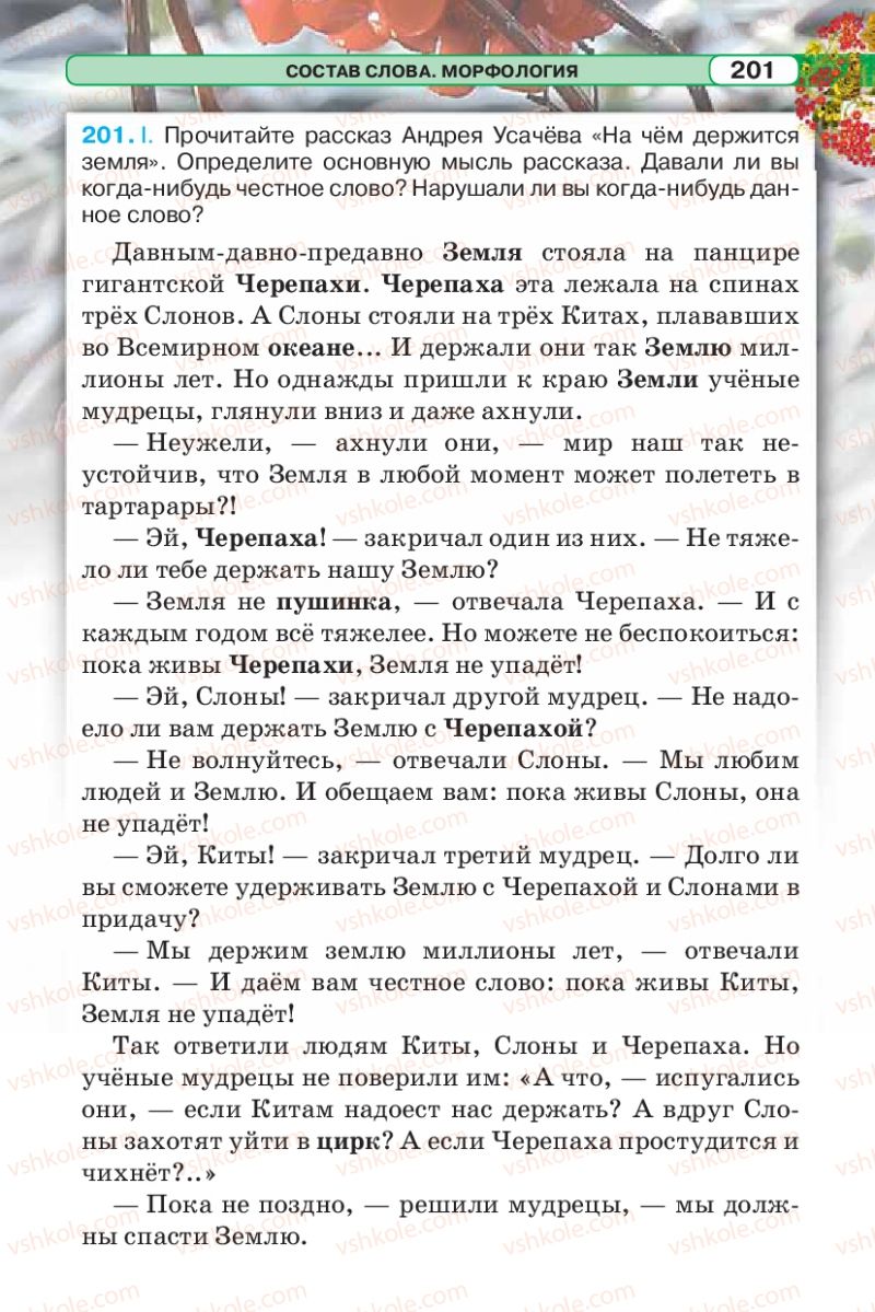 Страница 201 | Підручник Русский язык 5 клас Л.В. Давидюк 2013