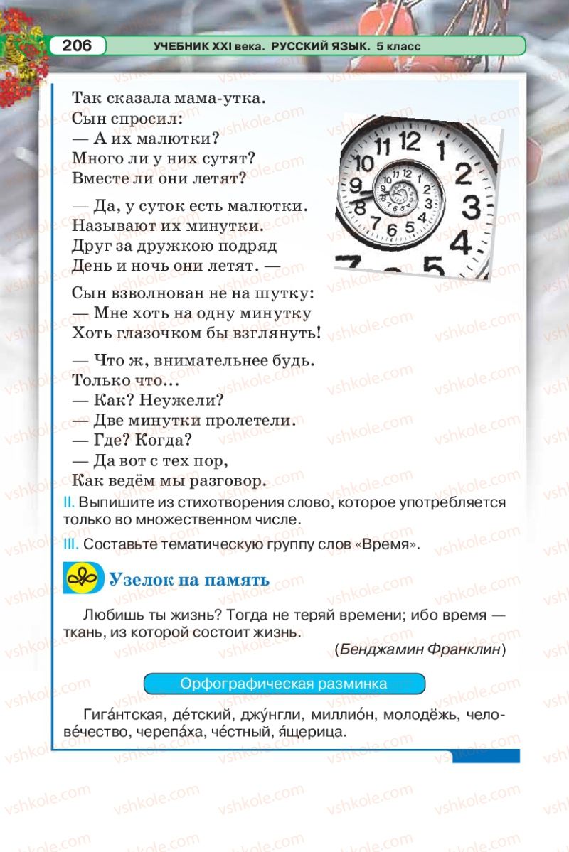 Страница 206 | Підручник Русский язык 5 клас Л.В. Давидюк 2013