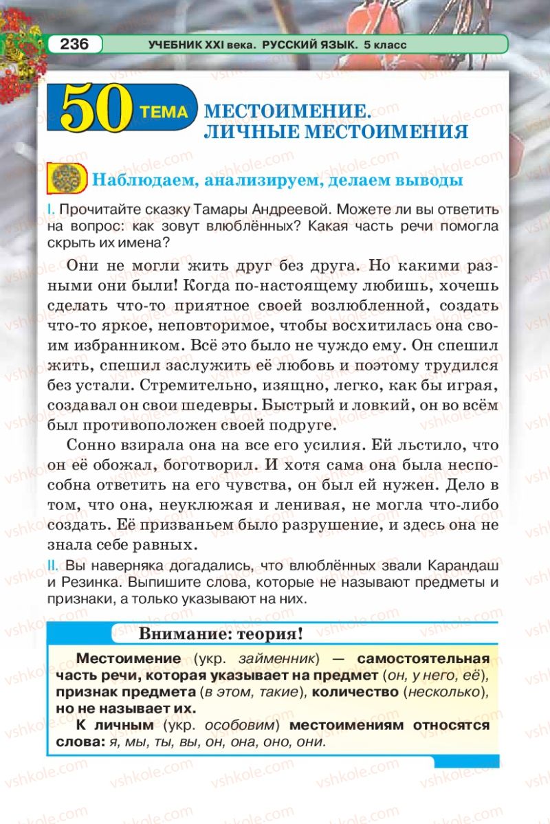 Страница 236 | Підручник Русский язык 5 клас Л.В. Давидюк 2013